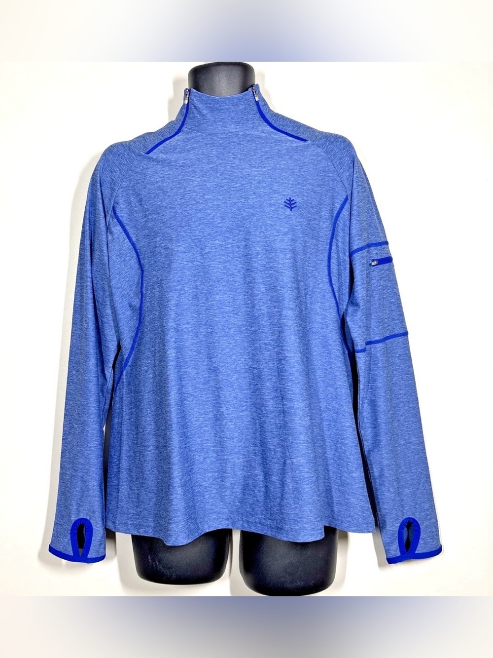 Coolibar Sun Protection Shirt Men XL
Mock dual Neck Zip Performance SPF UPF